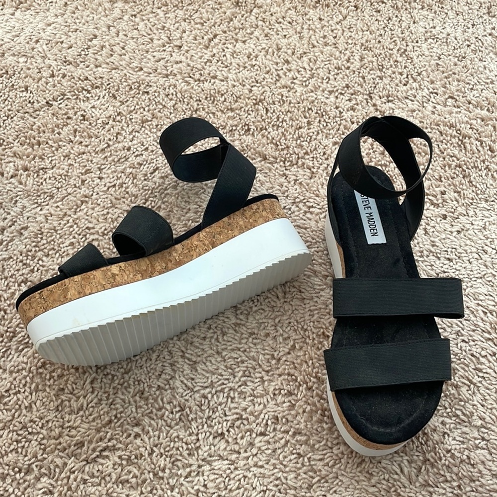 Steve Madden cork sandals women 7